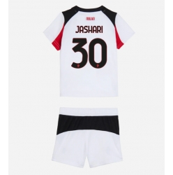 AC Milan Ardon Jashari #30 Bortedraktsett Barn 2025-26 Kortermet (+ Korte bukser)