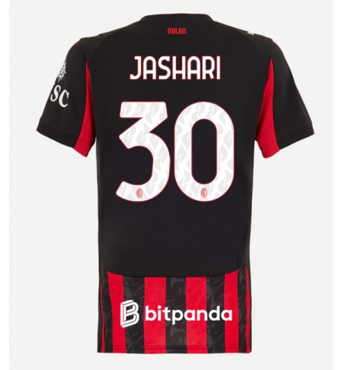 AC Milan Ardon Jashari #30 Hjemmedrakt Dame 2025-26 Kortermet AC Milan Ardon Jashari #30 Hjemmedrakt Dame 2025-26 Kortermet