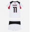 AC Milan Christian Pulisic #11 Bortedraktsett Barn 2025-26 Kortermet (+ Korte bukser)
