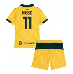 AC Milan Christian Pulisic #11 Tredjedraktsett Barn 2025-26 Kortermet (+ Korte bukser)