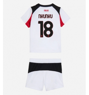 AC Milan Christopher Nkunku #18 Bortedraktsett Barn 2025-26 Kortermet (+ Korte bukser)