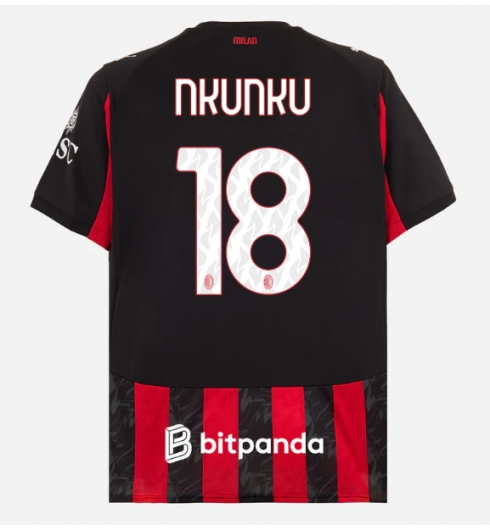 AC Milan Christopher Nkunku #18 Hjemmedrakt 2025-26 Kortermet AC Milan Christopher Nkunku #18 Hjemmedrakt 2025-26 Kortermet