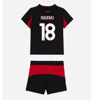 AC Milan Christopher Nkunku #18 Hjemmedraktsett Barn 2025-26 Kortermet (+ Korte bukser)