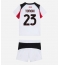 AC Milan Fikayo Tomori #23 Bortedraktsett Barn 2025-26 Kortermet (+ Korte bukser)
