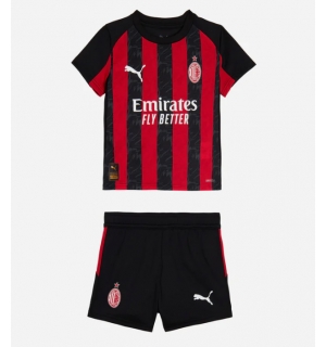 AC Milan Hjemmedraktsett Barn 2025-26 Kortermet (+ Korte bukser)