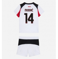 AC Milan Luka Modric #14 Bortedraktsett Barn 2025-26 Kortermet (+ Korte bukser)