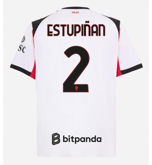 AC Milan Pervis Estupinan #2 Bortedrakt 2025-26 Kortermet AC Milan Pervis Estupinan #2 Bortedrakt 2025-26 Kortermet