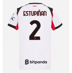 AC Milan Pervis Estupinan #2 Bortedrakt Dame 2025-26 Kortermet