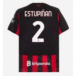 AC Milan Pervis Estupinan #2 Hjemmedrakt 2025-26 Kortermet