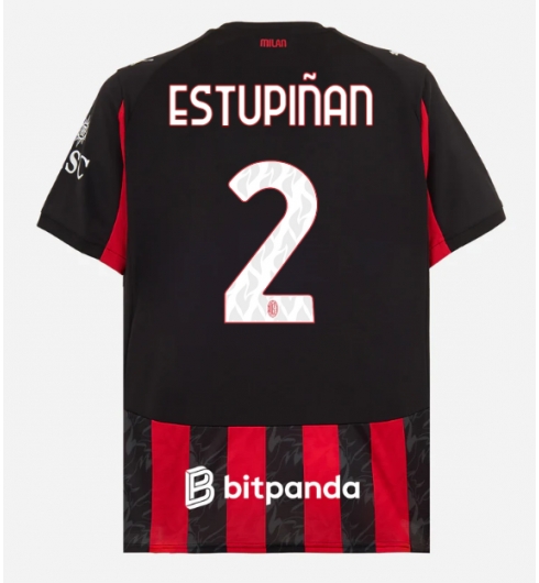 AC Milan Pervis Estupinan #2 Hjemmedrakt 2025-26 Kortermet AC Milan Pervis Estupinan #2 Hjemmedrakt 2025-26 Kortermet