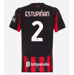 AC Milan Pervis Estupinan #2 Hjemmedrakt Dame 2025-26 Kortermet