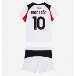 AC Milan Rafael Leao #10 Bortedraktsett Barn 2025-26 Kortermet (+ Korte bukser)