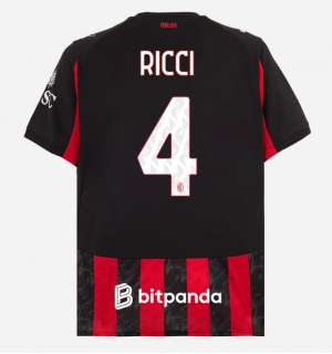 AC Milan Samuele Ricci #4 Hjemmedrakt 2025-26 Kortermet