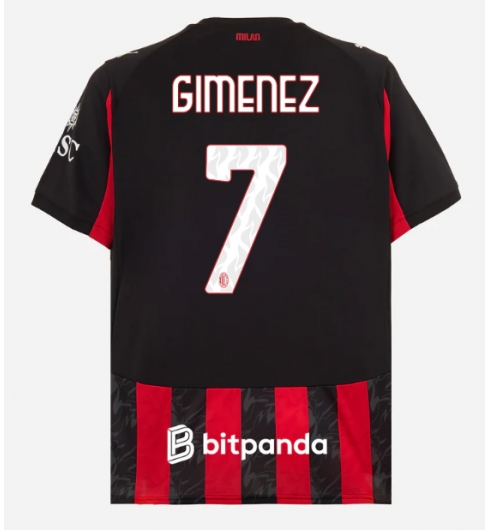 AC Milan Santiago Gimenez #7 Hjemmedrakt 2025-26 Kortermet AC Milan Santiago Gimenez #7 Hjemmedrakt 2025-26 Kortermet