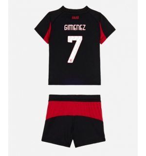 AC Milan Santiago Gimenez #7 Hjemmedraktsett Barn 2025-26 Kortermet (+ Korte bukser)