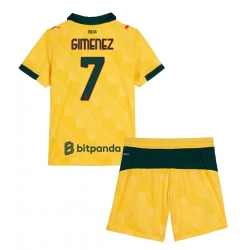 AC Milan Santiago Gimenez #7 Tredjedraktsett Barn 2025-26 Kortermet (+ Korte bukser)