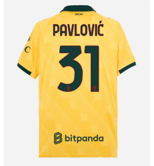 AC Milan Strahinja Pavlovic #31 Tredjedrakt 2025-26 Kortermet AC Milan Strahinja Pavlovic #31 Tredjedrakt 2025-26 Kortermet