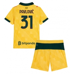 AC Milan Strahinja Pavlovic #31 Tredjedraktsett Barn 2025-26 Kortermet (+ Korte bukser)