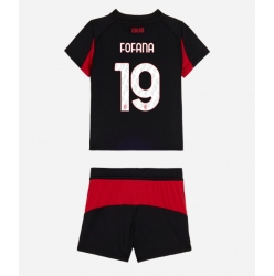 AC Milan Youssouf Fofana #19 Hjemmedraktsett Barn 2025-26 Kortermet (+ Korte bukser)