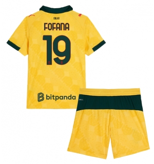 AC Milan Youssouf Fofana #19 Tredjedraktsett Barn 2025-26 Kortermet (+ Korte bukser)