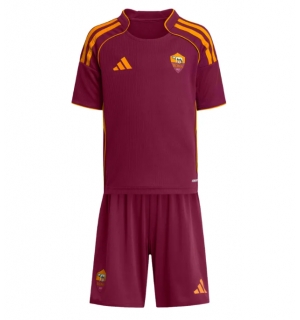 AS Roma Hjemmedraktsett Barn 2025-26 Kortermet (+ Korte bukser)