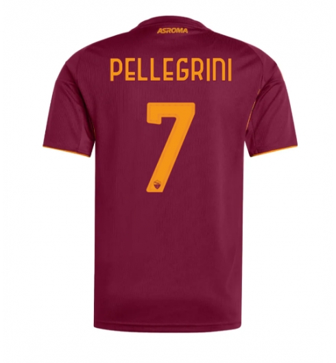 AS Roma Lorenzo Pellegrini #7 Hjemmedrakt 2025-26 Kortermet AS Roma Lorenzo Pellegrini #7 Hjemmedrakt 2025-26 Kortermet