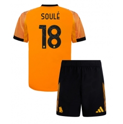 AS Roma Matias Soule #18 Bortedraktsett Barn 2025-26 Kortermet (+ Korte bukser)