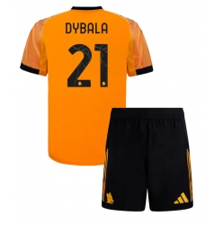 AS Roma Paulo Dybala #21 Bortedraktsett Barn 2025-26 Kortermet (+ Korte bukser)