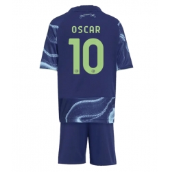 Ajax Oscar Gloukh #10 Bortedraktsett Barn 2025-26 Kortermet (+ Korte bukser)