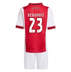 Ajax Steven Berghuis #23 Hjemmedraktsett Barn 2025-26 Kortermet (+ Korte bukser)