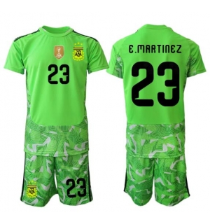 Argentina Emiliano Martinez #23 Keeper Bortedraktsett Barn VM 2026 Kortermet (+ Korte bukser)