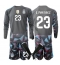 Argentina Emiliano Martinez #23 Keeper Hjemmedraktsett Barn VM 2026 Langermet (+ Korte bukser)