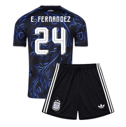Argentina Enzo Fernandez #24 Bortedraktsett Barn VM 2026 Kortermet (+ Korte bukser)