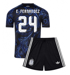 Argentina Enzo Fernandez #24 Bortedraktsett Barn VM 2026 Kortermet (+ Korte bukser)