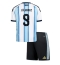 Argentina Julian Alvarez #9 Hjemmedraktsett Barn VM 2026 Kortermet (+ Korte bukser)