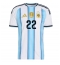 Argentina Lautaro Martinez #22 Hjemmedrakt Dame VM 2026 Kortermet Argentina Lautaro Martinez #22 Hjemmedrakt Dame VM 2026 Kortermet