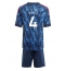 Arsenal Ben White #4 Bortedraktsett Barn 2025-26 Kortermet (+ Korte bukser)