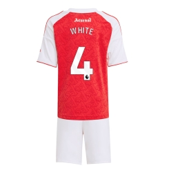 Arsenal Ben White #4 Hjemmedraktsett Barn 2025-26 Kortermet (+ Korte bukser)