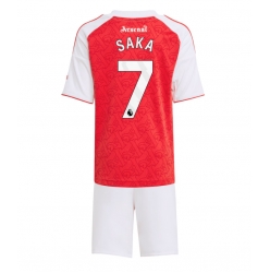Arsenal Bukayo Saka #7 Hjemmedraktsett Barn 2025-26 Kortermet (+ Korte bukser)