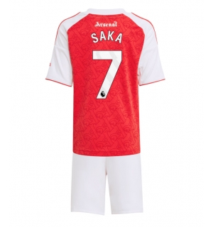 Arsenal Bukayo Saka #7 Hjemmedraktsett Barn 2025-26 Kortermet (+ Korte bukser)