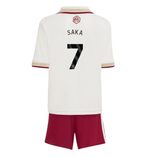 Arsenal Bukayo Saka #7 Tredjedraktsett Barn 2025-26 Kortermet (+ Korte bukser)