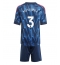 Arsenal Cristhian Mosquera #3 Bortedraktsett Barn 2025-26 Kortermet (+ Korte bukser)