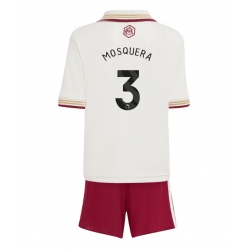 Arsenal Cristhian Mosquera #3 Tredjedraktsett Barn 2025-26 Kortermet (+ Korte bukser)