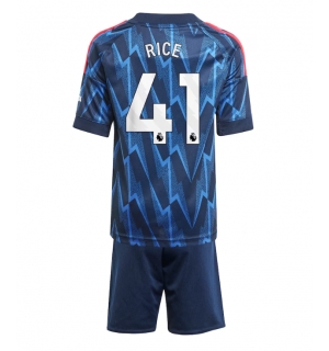 Arsenal Declan Rice #41 Bortedraktsett Barn 2025-26 Kortermet (+ Korte bukser)