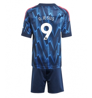 Arsenal Gabriel Jesus #9 Bortedraktsett Barn 2025-26 Kortermet (+ Korte bukser)