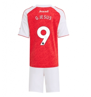 Arsenal Gabriel Jesus #9 Hjemmedraktsett Barn 2025-26 Kortermet (+ Korte bukser)