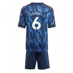 Arsenal Gabriel Magalhaes #6 Bortedraktsett Barn 2025-26 Kortermet (+ Korte bukser)