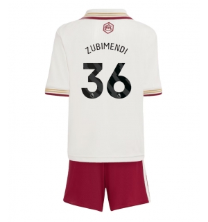 Arsenal Martin Zubimendi #36 Tredjedraktsett Barn 2025-26 Kortermet (+ Korte bukser)