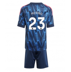 Arsenal Mikel Merino #23 Bortedraktsett Barn 2025-26 Kortermet (+ Korte bukser)