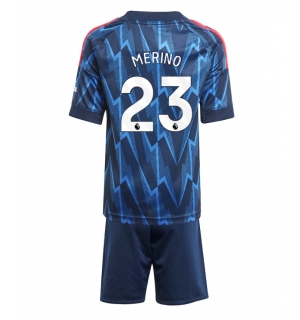 Arsenal Mikel Merino #23 Bortedraktsett Barn 2025-26 Kortermet (+ Korte bukser)